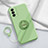 Coque Ultra Fine Silicone Souple Housse Etui avec Support Bague Anneau Aimante Magnetique S01 pour Realme GT Master 5G Vert