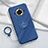 Coque Ultra Fine Silicone Souple Housse Etui avec Support Bague Anneau Aimante Magnetique S01 pour Realme Narzo 60 5G Bleu