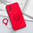 Coque Ultra Fine Silicone Souple Housse Etui avec Support Bague Anneau Aimante Magnetique S01 pour Vivo iQOO Neo7 5G Rouge