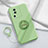 Coque Ultra Fine Silicone Souple Housse Etui avec Support Bague Anneau Aimante Magnetique S01 pour Vivo iQOO Neo7 5G Vert