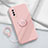 Coque Ultra Fine Silicone Souple Housse Etui avec Support Bague Anneau Aimante Magnetique S01 pour Vivo iQOO U1 Petit