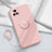 Coque Ultra Fine Silicone Souple Housse Etui avec Support Bague Anneau Aimante Magnetique S01 pour Vivo iQOO U3 5G Petit