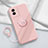 Coque Ultra Fine Silicone Souple Housse Etui avec Support Bague Anneau Aimante Magnetique S01 pour Vivo iQOO Z6x Petit