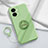 Coque Ultra Fine Silicone Souple Housse Etui avec Support Bague Anneau Aimante Magnetique S01 pour Vivo iQOO Z7 5G Vert