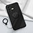 Coque Ultra Fine Silicone Souple Housse Etui avec Support Bague Anneau Aimante Magnetique S01 pour Vivo V23 Pro 5G Noir