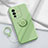 Coque Ultra Fine Silicone Souple Housse Etui avec Support Bague Anneau Aimante Magnetique S01 pour Vivo V23 Pro 5G Vert