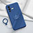 Coque Ultra Fine Silicone Souple Housse Etui avec Support Bague Anneau Aimante Magnetique S01 pour Vivo V25 Pro 5G Bleu