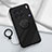 Coque Ultra Fine Silicone Souple Housse Etui avec Support Bague Anneau Aimante Magnetique S01 pour Vivo X90 Pro+ Plus 5G Noir