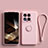 Coque Ultra Fine Silicone Souple Housse Etui avec Support Bague Anneau Aimante Magnetique S01 pour Xiaomi Mi 14 5G Rose