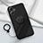 Coque Ultra Fine Silicone Souple Housse Etui avec Support Bague Anneau Aimante Magnetique S01 pour Xiaomi Poco M6 Pro 5G Noir