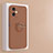 Coque Ultra Fine Silicone Souple Housse Etui avec Support Bague Anneau Aimante Magnetique S01 pour Xiaomi Redmi Note 12R Pro 5G Marron