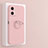 Coque Ultra Fine Silicone Souple Housse Etui avec Support Bague Anneau Aimante Magnetique S01 pour Xiaomi Redmi Note 12R Pro 5G Rose