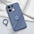 Coque Ultra Fine Silicone Souple Housse Etui avec Support Bague Anneau Aimante Magnetique S01 pour Xiaomi Redmi Note 13 Pro 5G Gris Lavende