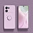 Coque Ultra Fine Silicone Souple Housse Etui avec Support Bague Anneau Aimante Magnetique S02 pour Oppo K10 5G Violet Clair