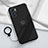 Coque Ultra Fine Silicone Souple Housse Etui avec Support Bague Anneau Aimante Magnetique S02 pour Oppo Reno6 5G Noir