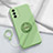 Coque Ultra Fine Silicone Souple Housse Etui avec Support Bague Anneau Aimante Magnetique S02 pour Realme GT Master 5G Vert