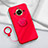 Coque Ultra Fine Silicone Souple Housse Etui avec Support Bague Anneau Aimante Magnetique S02 pour Realme Narzo 60 5G Rouge