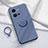 Coque Ultra Fine Silicone Souple Housse Etui avec Support Bague Anneau Aimante Magnetique S02 pour Vivo iQOO 10 Pro 5G Gris Lavende