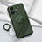 Coque Ultra Fine Silicone Souple Housse Etui avec Support Bague Anneau Aimante Magnetique S02 pour Vivo iQOO 11 5G Vert Nuit