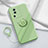 Coque Ultra Fine Silicone Souple Housse Etui avec Support Bague Anneau Aimante Magnetique S02 pour Vivo iQOO Neo7 5G Vert