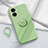 Coque Ultra Fine Silicone Souple Housse Etui avec Support Bague Anneau Aimante Magnetique S02 pour Vivo iQOO Z7 5G Vert