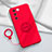 Coque Ultra Fine Silicone Souple Housse Etui avec Support Bague Anneau Aimante Magnetique S02 pour Vivo V27 5G Rouge