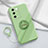 Coque Ultra Fine Silicone Souple Housse Etui avec Support Bague Anneau Aimante Magnetique S02 pour Vivo V27 5G Vert