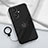 Coque Ultra Fine Silicone Souple Housse Etui avec Support Bague Anneau Aimante Magnetique S02 pour Vivo V29 Lite 5G Noir