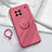 Coque Ultra Fine Silicone Souple Housse Etui avec Support Bague Anneau Aimante Magnetique S02 pour Vivo X Note Rouge