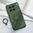 Coque Ultra Fine Silicone Souple Housse Etui avec Support Bague Anneau Aimante Magnetique S02 pour Vivo X90 5G Vert Nuit