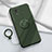 Coque Ultra Fine Silicone Souple Housse Etui avec Support Bague Anneau Aimante Magnetique S02 pour Vivo Y02 Vert Nuit