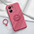 Coque Ultra Fine Silicone Souple Housse Etui avec Support Bague Anneau Aimante Magnetique S02 pour Xiaomi Mi 13T 5G Rose Rouge