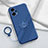 Coque Ultra Fine Silicone Souple Housse Etui avec Support Bague Anneau Aimante Magnetique S02 pour Xiaomi Poco F5 5G Bleu