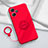 Coque Ultra Fine Silicone Souple Housse Etui avec Support Bague Anneau Aimante Magnetique S02 pour Xiaomi Poco M6 Pro 5G Rouge