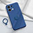 Coque Ultra Fine Silicone Souple Housse Etui avec Support Bague Anneau Aimante Magnetique S03 pour Oppo Reno8 5G Bleu