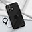 Coque Ultra Fine Silicone Souple Housse Etui avec Support Bague Anneau Aimante Magnetique S03 pour Oppo Reno8 5G Noir