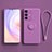 Coque Ultra Fine Silicone Souple Housse Etui avec Support Bague Anneau Aimante Magnetique S03 pour Vivo V23 5G Violet