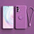 Coque Ultra Fine Silicone Souple Housse Etui avec Support Bague Anneau Aimante Magnetique S03 pour Vivo X70t Violet