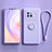 Coque Ultra Fine Silicone Souple Housse Etui avec Support Bague Anneau Aimante Magnetique S03 pour Vivo X80 5G Violet Clair