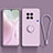 Coque Ultra Fine Silicone Souple Housse Etui avec Support Bague Anneau Aimante Magnetique S03 pour Vivo X90 Pro 5G Violet Clair