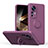 Coque Ultra Fine Silicone Souple Housse Etui avec Support Bague Anneau Aimante Magnetique S05 pour Xiaomi Redmi Note 12S Violet