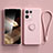 Coque Ultra Fine Silicone Souple Housse Etui avec Support Bague Anneau Aimante Magnetique S06 pour Xiaomi Redmi Note 13 5G Rose