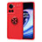 Coque Ultra Fine Silicone Souple Housse Etui avec Support Bague Anneau Aimante Magnetique SD1 pour OnePlus 10R 5G Rouge