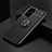 Coque Ultra Fine Silicone Souple Housse Etui avec Support Bague Anneau Aimante Magnetique SD1 pour OnePlus 9 5G Noir