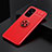 Coque Ultra Fine Silicone Souple Housse Etui avec Support Bague Anneau Aimante Magnetique SD1 pour OnePlus 9 5G Rouge