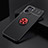 Coque Ultra Fine Silicone Souple Housse Etui avec Support Bague Anneau Aimante Magnetique SD1 pour Realme 10S 5G Rouge et Noir