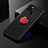 Coque Ultra Fine Silicone Souple Housse Etui avec Support Bague Anneau Aimante Magnetique SD1 pour Realme C12 Rouge et Noir