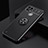 Coque Ultra Fine Silicone Souple Housse Etui avec Support Bague Anneau Aimante Magnetique SD1 pour Realme C25Y Noir