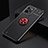 Coque Ultra Fine Silicone Souple Housse Etui avec Support Bague Anneau Aimante Magnetique SD1 pour Realme C31 Rouge et Noir