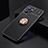 Coque Ultra Fine Silicone Souple Housse Etui avec Support Bague Anneau Aimante Magnetique SD1 pour Realme C35 Or et Noir